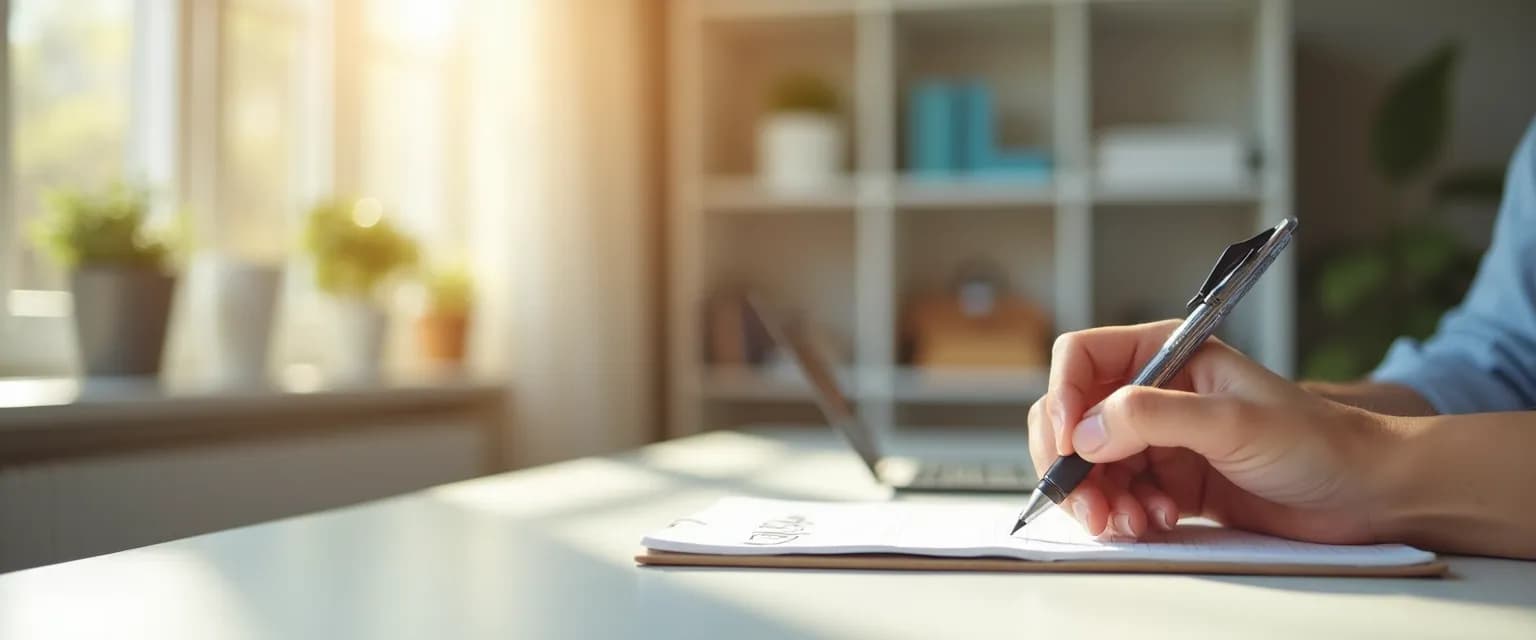 Person implementing mental minimalism techniques to declutter their mind